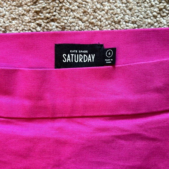 Kate Spade Saturday hot pink a line skirt with pockets women’s size 6 - Picture 3 of 5